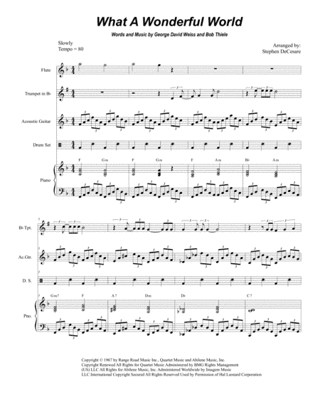 What A Wonderful World (arr. Stephen DeCesare)