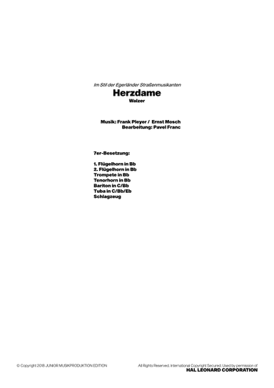 Herzdame (arr. Pavel Franc)