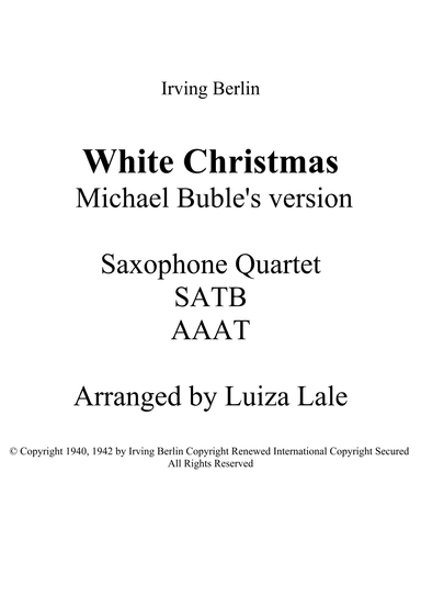 White Christmas (arr. Luiza Lale)