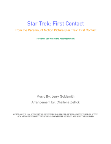 Star Trek(r) First Contact (arr. Challena Zellick)