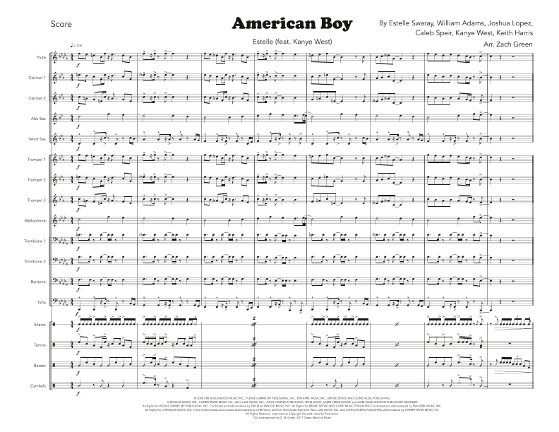 American Boy (arr. Zach Green)