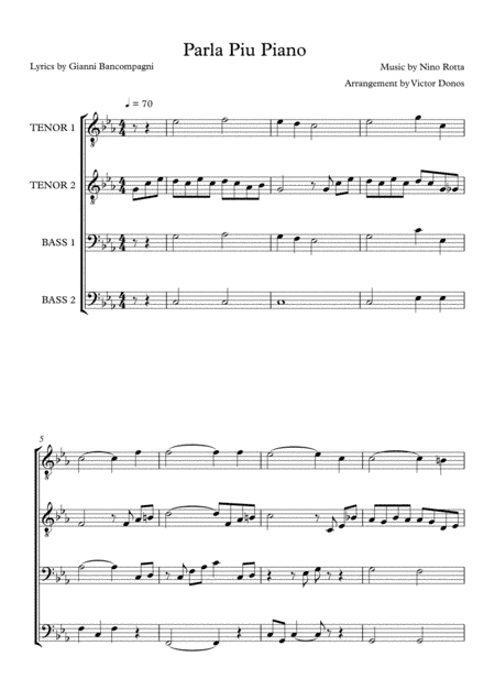 Love Theme From The Godfather III (arr. Victor Donos)