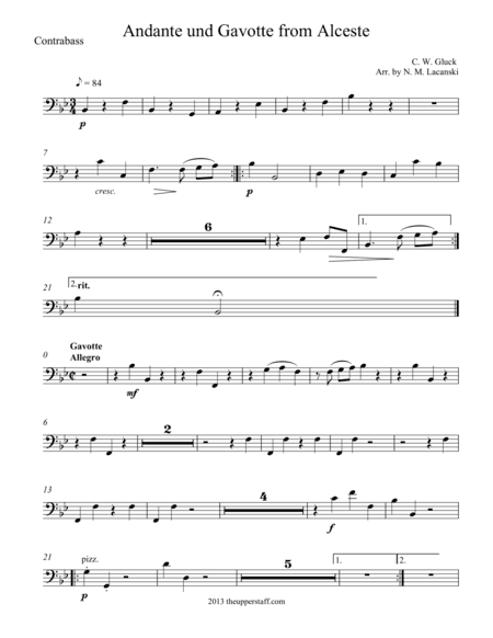 Andante and Gavotte from Alceste (arr. Nick Lacanski)