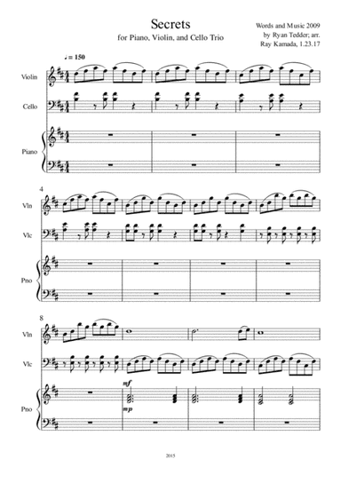 Secrets (arr. Ray Kamada)