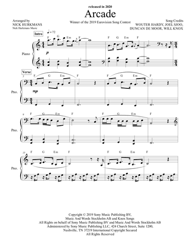 Arcade (arr. Nick Hurkmans)