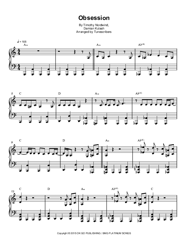 Obsession (arr. Tunescribers)