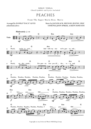 Peaches (arr. Danilo "Daca" Alves)