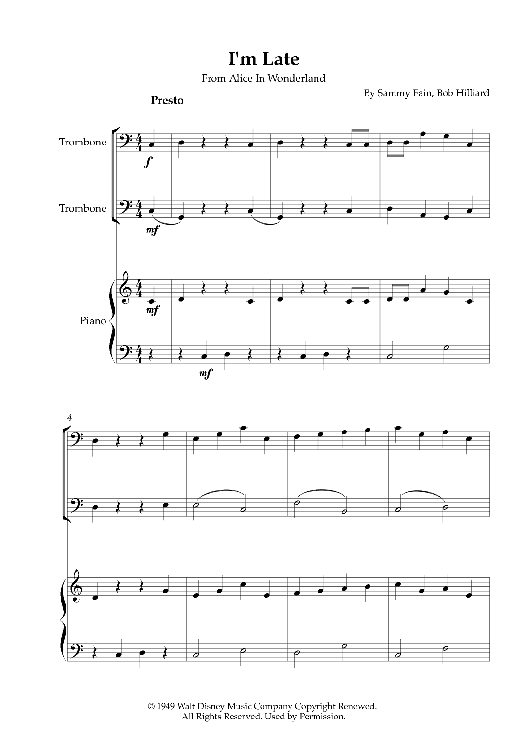 I'm Late (arr. Karen Gueiros)