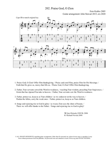 202 Praise God, O Zion (arr. John Stewart)