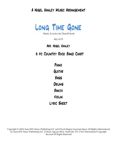 Long Time Gone (arr. Nigel Hanley)