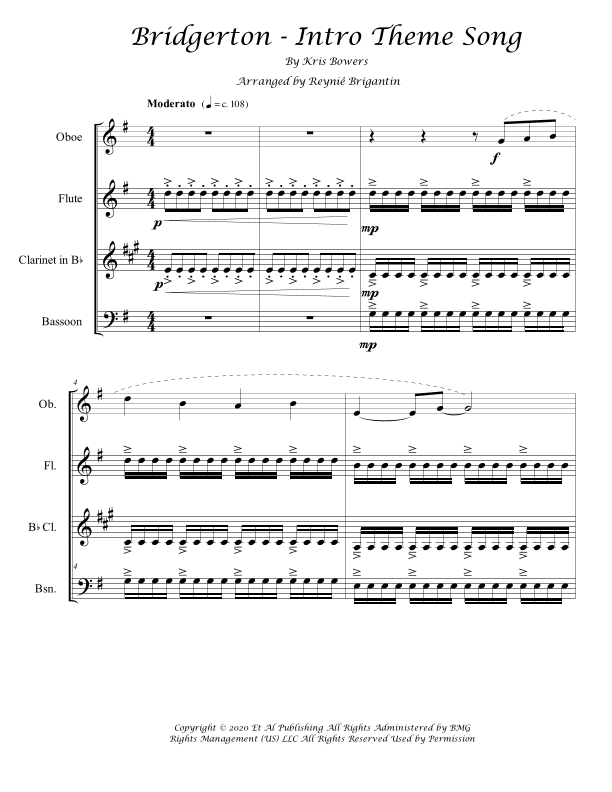 Bridgerton Theme (arr. Reyniê Brigantin)