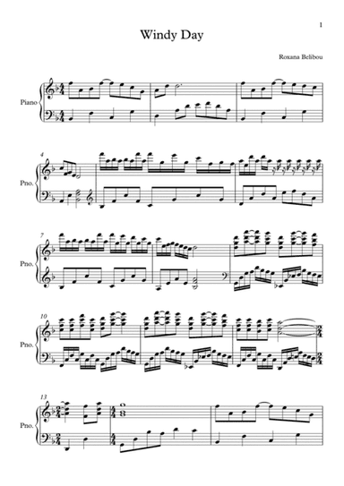 Windy Day from Unspoken Words Piano Collection