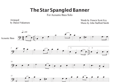 The Star Spangled Banner (For Acoustic Bass Solo) (arr. Daniel Nakamura)