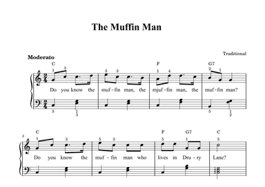 The Muffin Man (folk song) - piano (arr. Piano eTutor app)