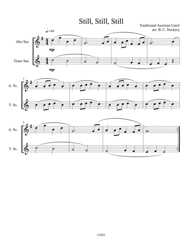 Still, Still, Still (Alto and Tenor Sax Duet) (arr. B. C. Dockery)
