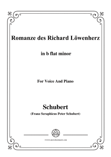 Schubert-Romanze des Richard Löwenherz,Op.86(D.907),in b flat minor,for Voice&Piano (arr. MSM)