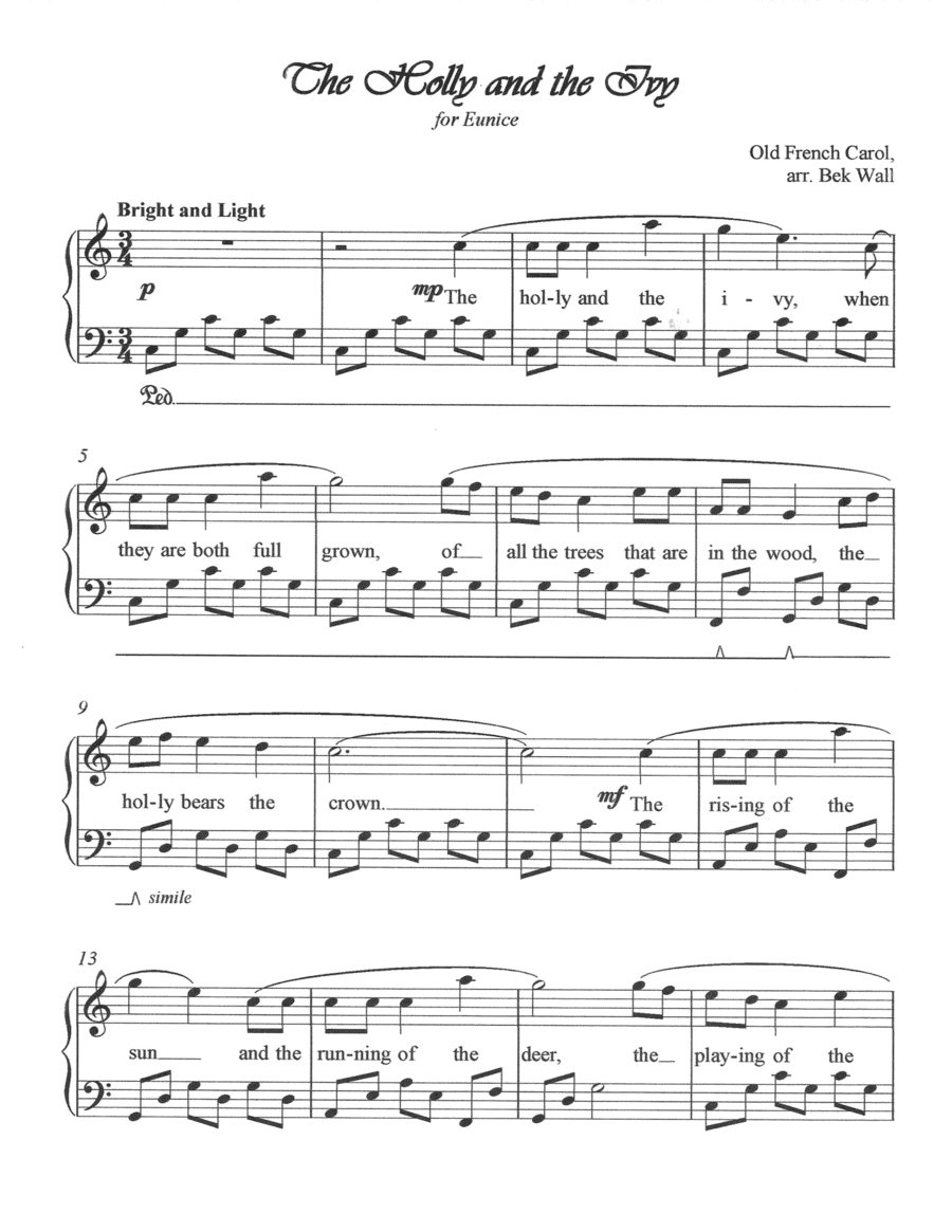 The Holly and the Ivy (arr. Rebekah Wall)