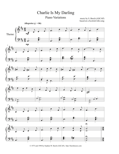 Charlie is My Darling - piano variations