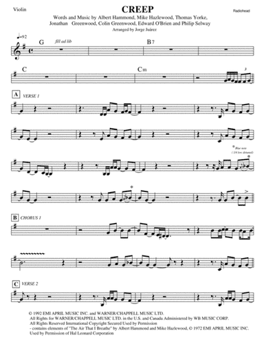 Creep (arr. Jorge Juárez)