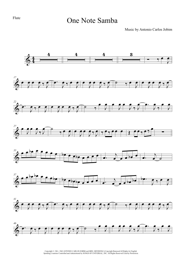 One Note Samba (samba De Uma Nota So) (arr. Anderson Quevedo)