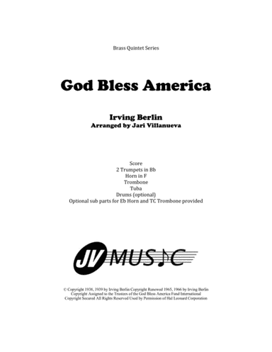 God Bless America (arr. Jari Villanueva)