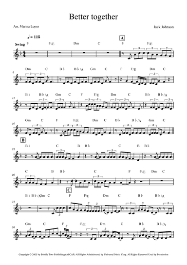 Better Together (arr. Marina Lopes)