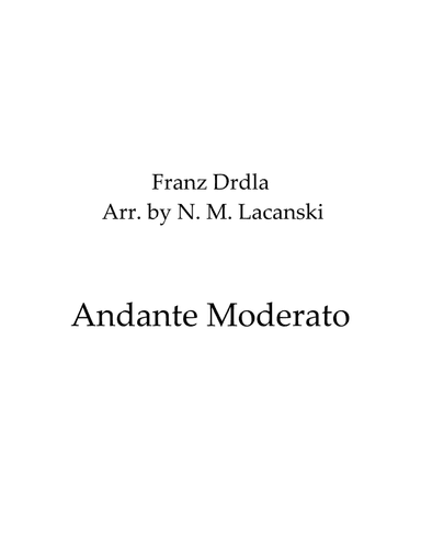 Andante Moderato (arr. Nick Lacanski)