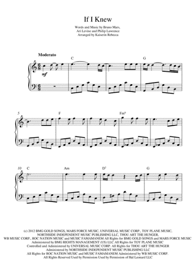 If I Knew (arr. Kaiserin Rebecca)