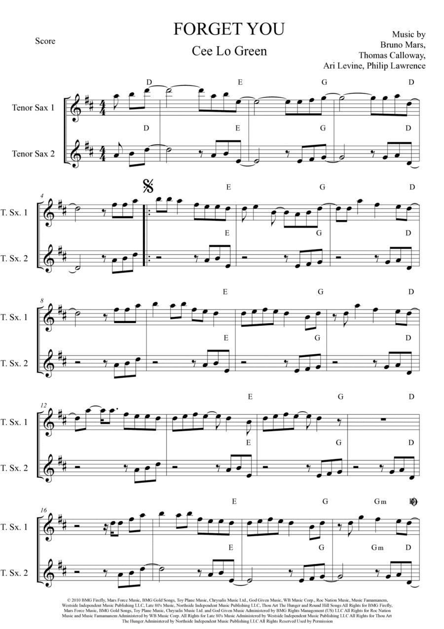 Forget You (arr. Anderson Quevedo)