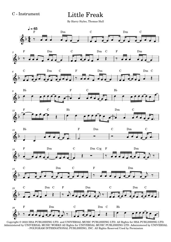 Little Freak (arr. Fabio Eduardo de Oliveira)