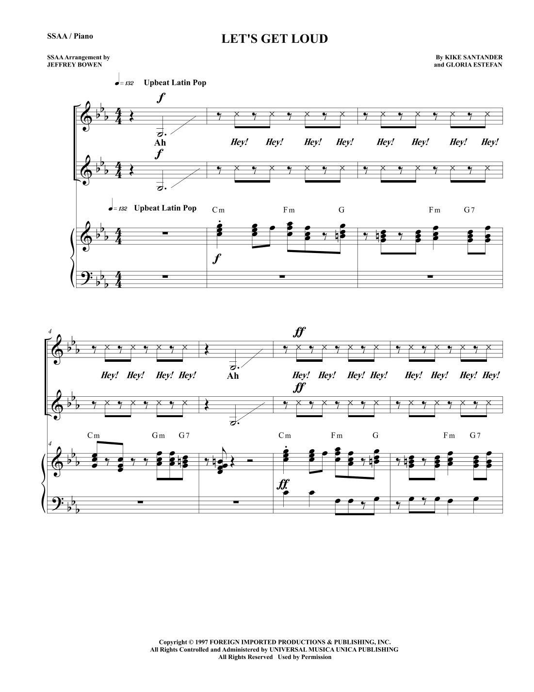 Let's Get Loud (arr. Jeffrey Bowen)