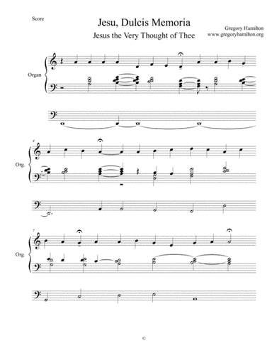 Jesu Dulcis Memoria - Alternate Harmonization