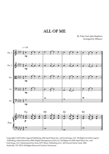 All Of Me (arr. Milanov)