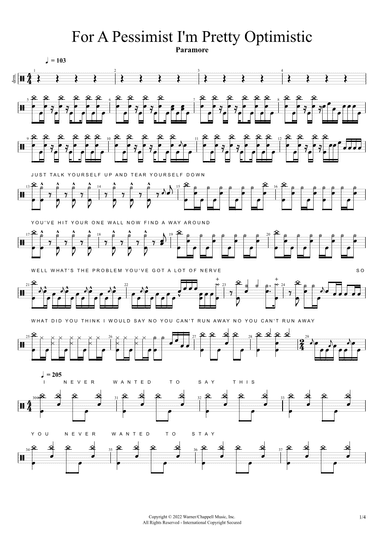 For A Pessimist I'm Pretty Optimistic (arr. Cyril Mayer)