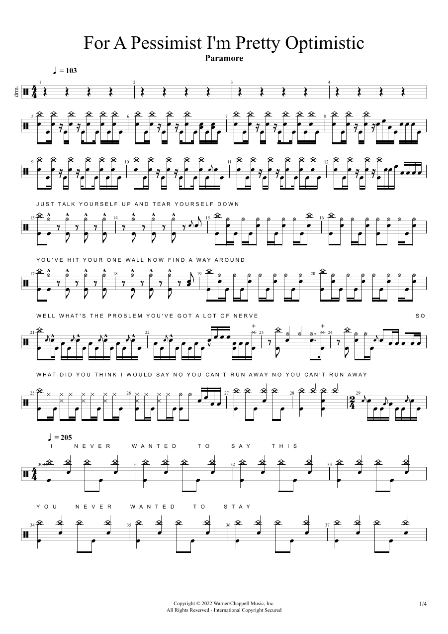 For A Pessimist I'm Pretty Optimistic (arr. Cyril Mayer)