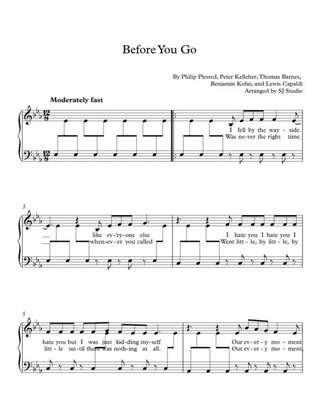 Before You Go (arr. SJ Studio)