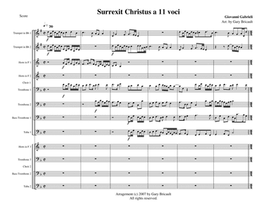 Surrexit Christus in 11 Voices (arr. Gary Bricault)