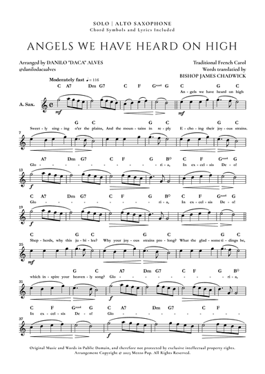 Angels We Have Heard On High (arr. Danilo "Daca" Alves)