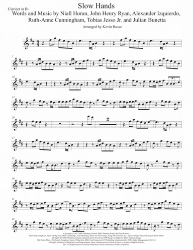 Slow Hands (arr. Kevin Busse)