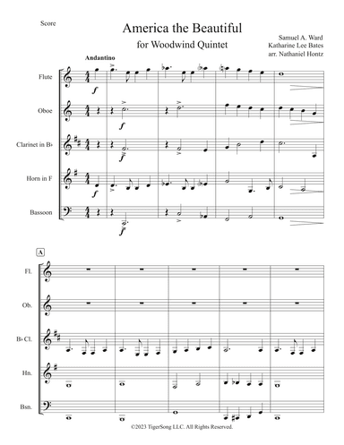 America the Beautiful (for Woodwind Quintet) (arr. Nathaniel Hontz)