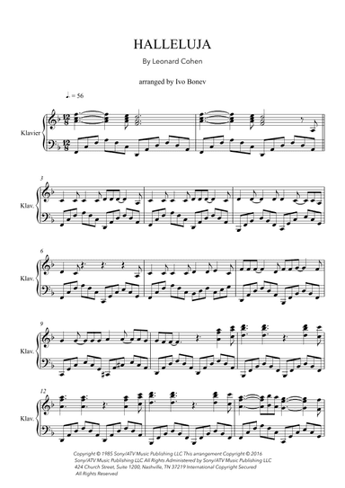 Hallelujah (arr. ivo bonev)