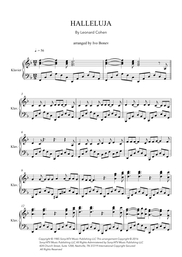 Hallelujah (arr. ivo bonev)