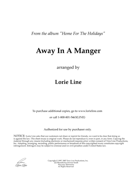 Away In A Manger (from Home For The Holidays) (arr. Lorie Line)