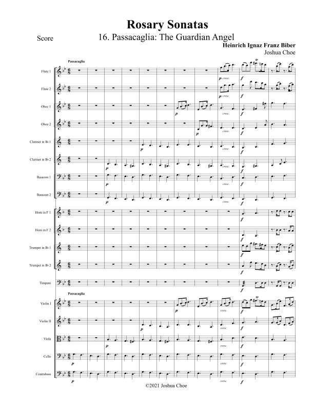 Rosary Sonatas: Passacaglia (arr. Joshua Choe)