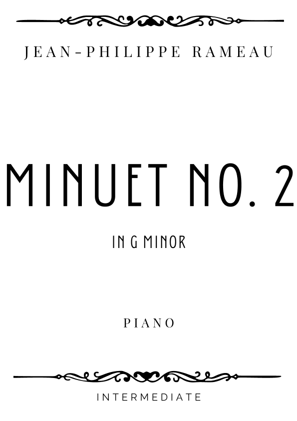 Rameau - Menuet No. 2 in G minor - Intermediate (arr. Piacere Music Sheets)