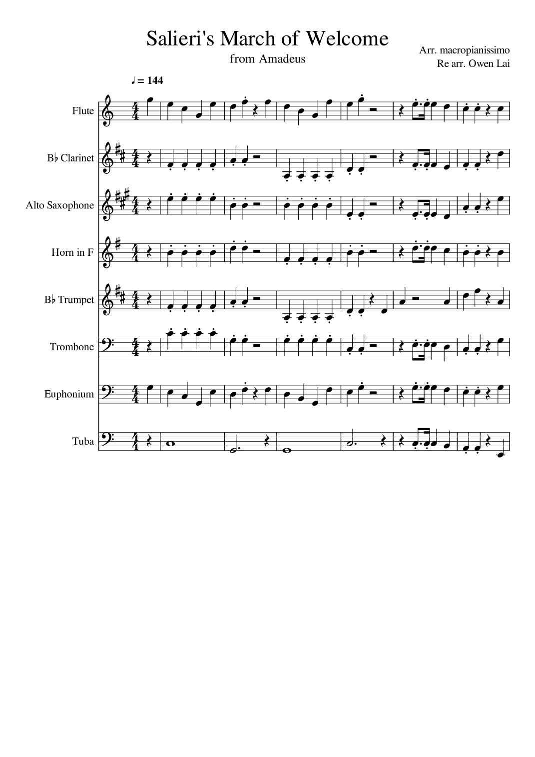 Salieri March for Welcome