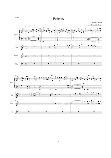Patience (arr. Betsuel Uesile Prado)