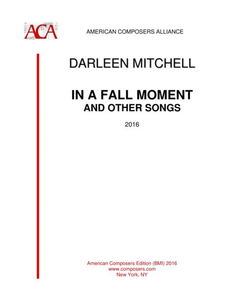 [Mitchell] In a Fall Moment and Other Songs