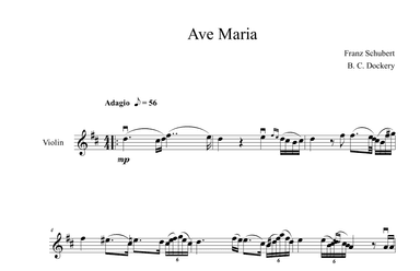 Ave Maria (Violin Solo) (arr. B. C. Dockery)