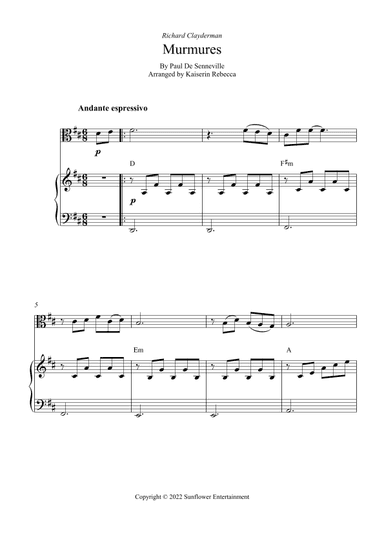 Murmures (arr. Kaiserin Rebecca)